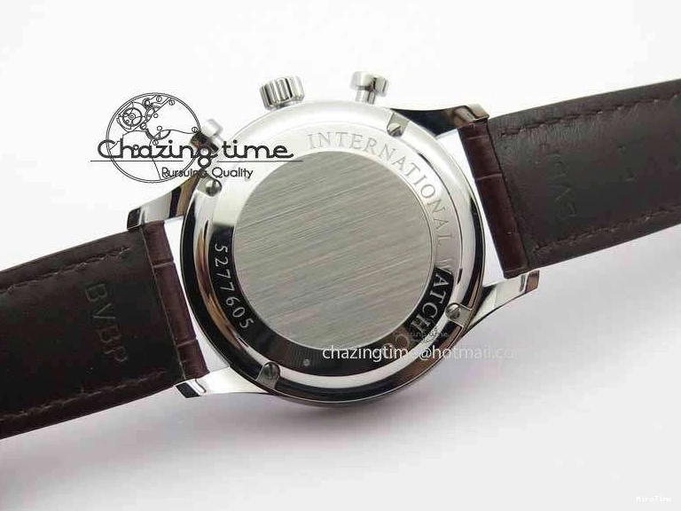 MIROTIME 0331 Unique Portuguese IW3714 Diam ZF V2 1:1 Best Edition Gray Dial On Brown Leather Strap A79350 (Slim Movement) 7250